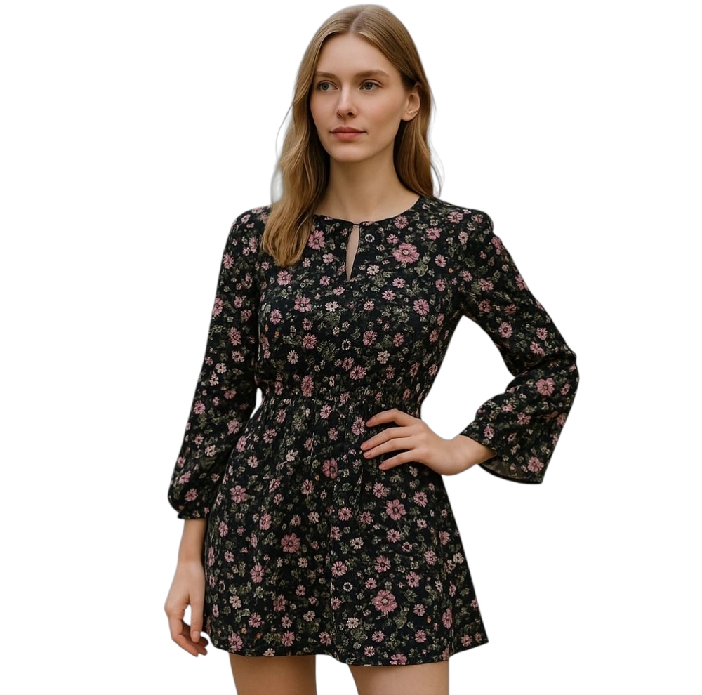 Shake Floral Sheer Dress